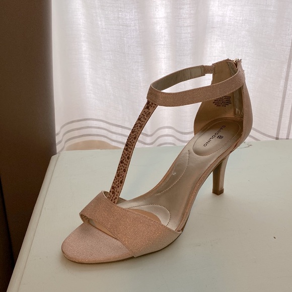 Bandolino Shoes - Bandolino Shoes, Size 9, Soft Pink/Rose Color W/Gold Glimmer & Stones